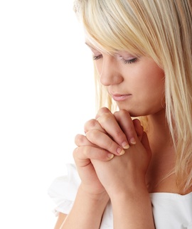 biddend meisje